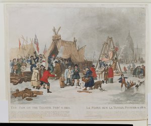 The Fair on Themsen, 4. februar 1814, indgraveret af Reeve (akvatint)